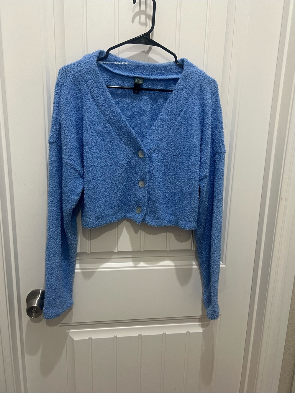 wild fable Cropped V-Neck Cardigan - Light Blue